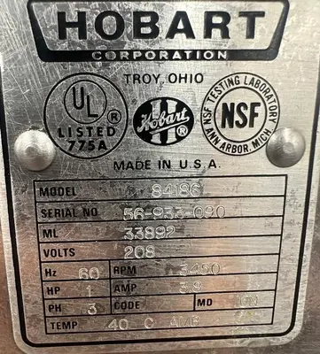 Used HOBART 84186 Slicers / Dicers / Cutters British Columbia CA | Surrey Food Equipment #1318359