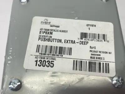 New | in-Stock Hoffman Extra-Deep Pushbutton Enclosure, Gray, Steel, 22.5mm Hole Electrical Boxes Michigan US | Maverick Industrial Sales #1391366