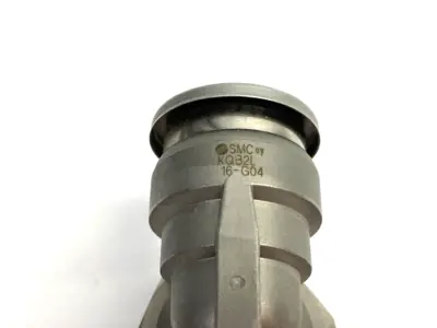 USED SMC METAL MALE ELBOW FITTING, SWIVEL, ONE-TOUCH, 16MM OD TUBE