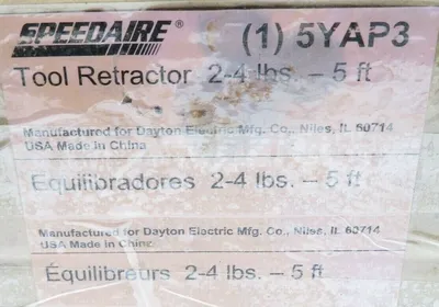 NEW SPEEDAIRE 5YAP3 TOOL RETRACTOR