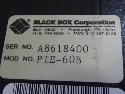 USED BLACK BOX CORP PIE-60B