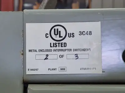 Double Fused Interrupter Switch 5 kV, 4160 Volts & Conduit Cabinet