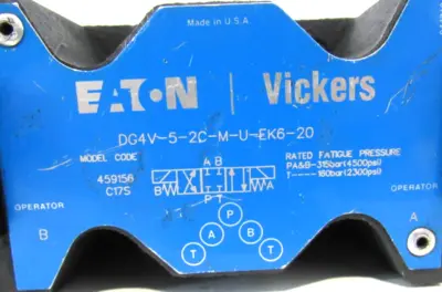 REPAIRED VICKERS DG4V-5-2C-M-U-EK6-20 DIRECTIONAL VALVE 459156 DG4V52CMUEK620