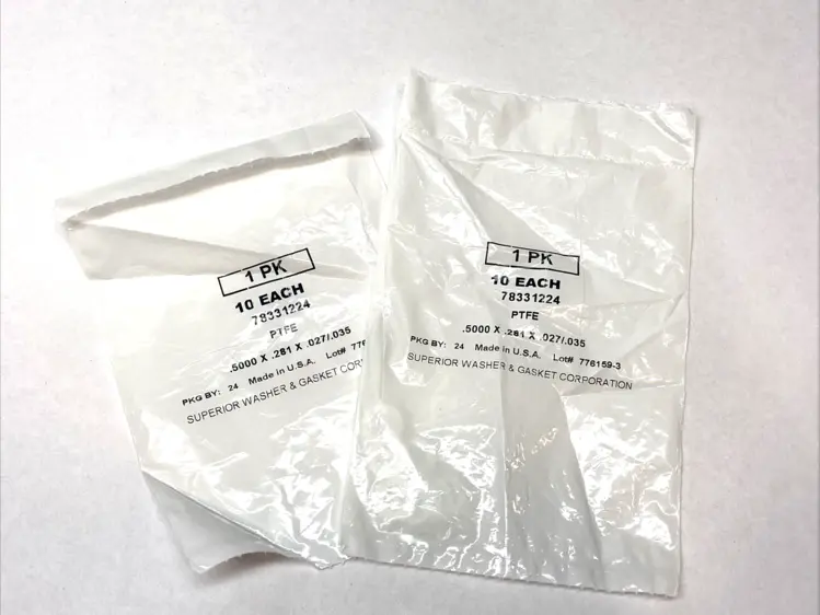 New | in-Stock SUPERIOR WASHER & GASKET CORPORATION PTFE WASHER PKG OF 10, LOT OF 2 Hardware Washers Michigan US | Maverick Industrial Sales #1092459