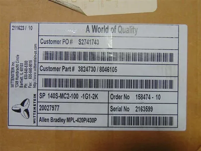 Wittenstein alpha SP 140S-MC2-100-1G1-2K Servo Motor Gearhead 100:1 Ratio New NIB