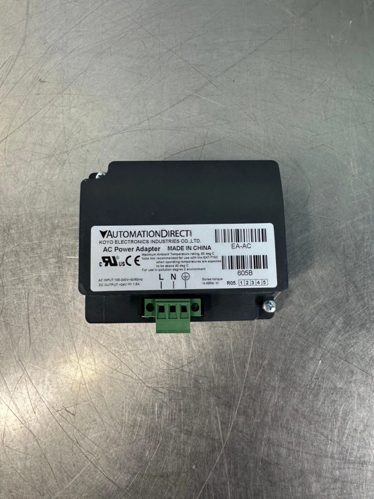 Automation Direct EA-AC 605B AC Power Adapter / 100-240V-(3E-44)