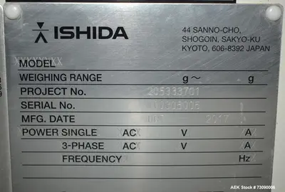 Used ISHIDA RVE-216B-1 Scales Illinois US | Aaron Equipment #1277495