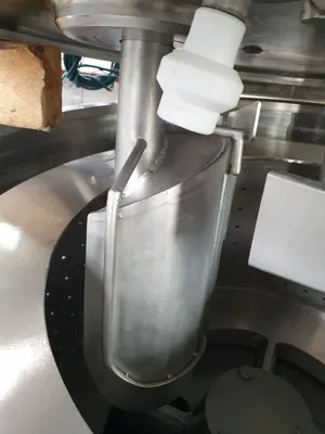 GFT V 63-U perforate basket centrifuge, Hastelloy C22.