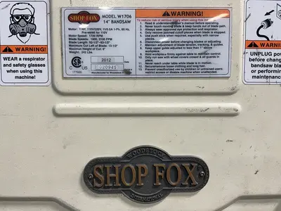 Used 2012 SHOP FOX W1706 Woodworking Vertical Band Saws Ohio US | HGR 24 #1266707