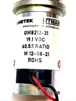 USED AMETEK GEARMOTOR 19.1VDC 60.5:1 RATIO
