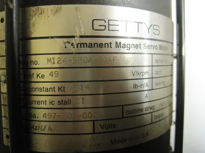 GETTYS M124-B30A-90AF SERVO MOTOR M124B30A90AF