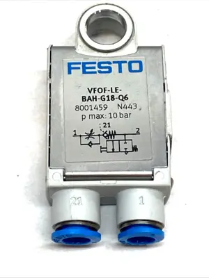 USED FESTO ONE-WAY FLOW CONTROL VALVE QS-6 G1/8 8001459