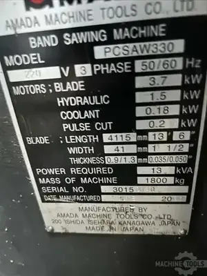 USED 2011 AMADA PCSAW-330