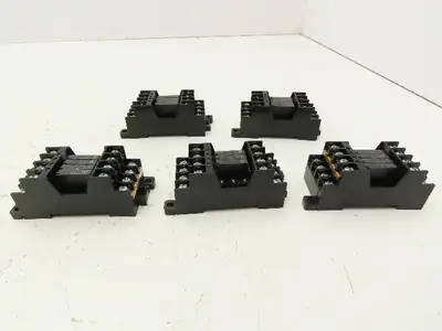 Automation Direct RS4N-DE Fuji Socket Mount 4 Card Relay 24VDC 5A Lot of 5