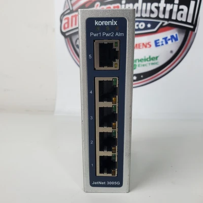 Used Korenix JETNET3005G PLC Ethernet Equipment California US | American Industrial Supply Co. #1377212