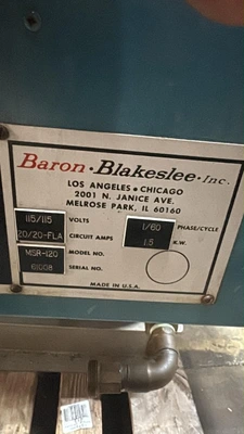 BARON BLAKESLEE MSR-120 DEGREASERS | Global Machine Brokers, LLC (9)