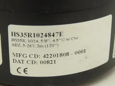 Dynapar HS35R1024847E Incremental Rotary Encoder 5-26VDC 5/8" Hollow Shaft