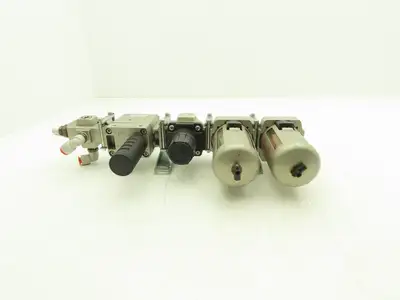 SMC Pneumatic Air Filter Regulator Soft-Start Valve Assembly 24V 150PSI