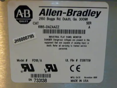 USED ALLEN BRADLEY 6185-DAZAAZZ SER A