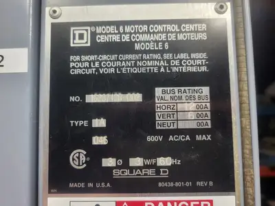USED SQUARE D MODEL 6