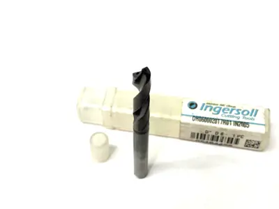 USED INGERSOLL SOLID CARBIDE DRILL 30° AXIAL RAKE DH0600020T7R01 IN2005