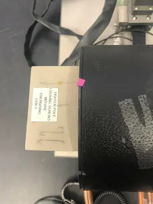 LAKE SHORE Electromagnets on stand with 2.5''thick x5.5'' dia  WITH 110 CURRENT