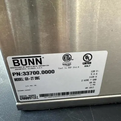 USED BUNN G9-2T-DBC