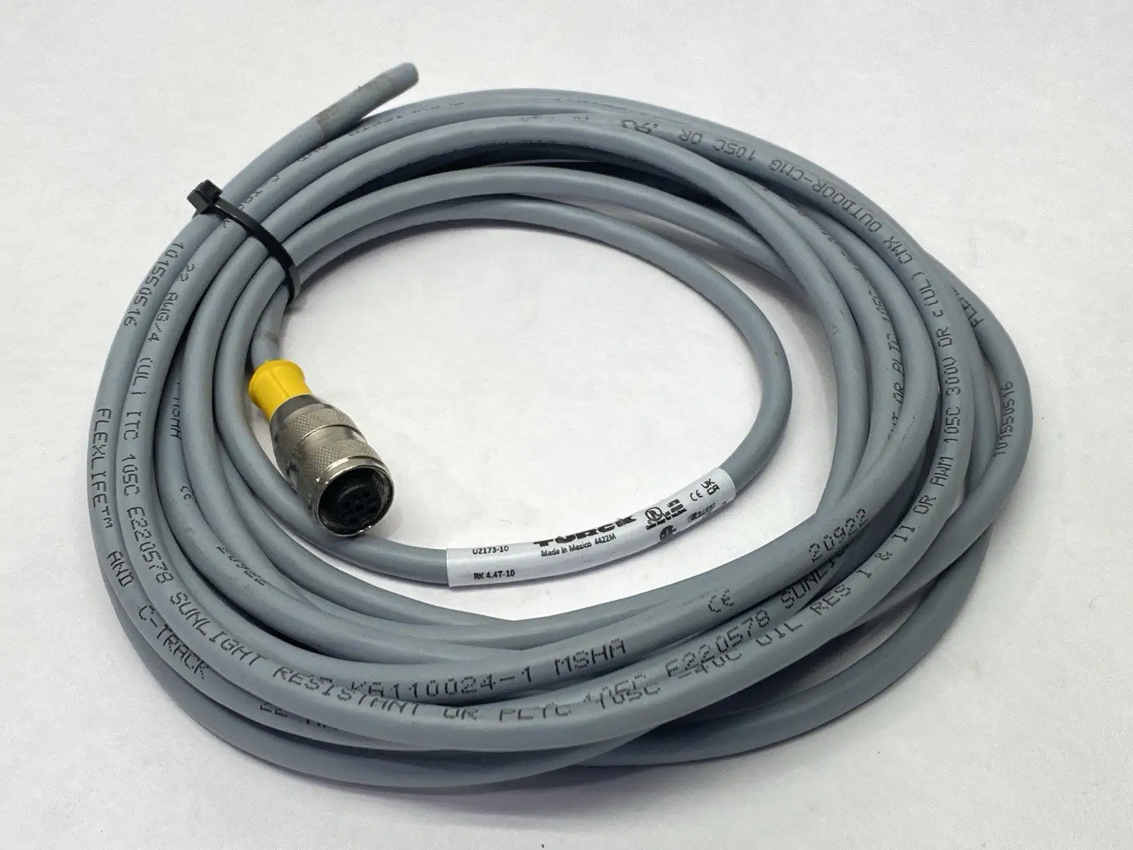 RK4.4T-10 | Turck  Actuator Sensor Cable Female M12 4-Pin U2173-10 - Used