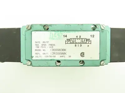 Numatics I35SS63BK Pneumatic Air Solenoid Valve/Manifold Assembly