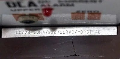 USED MOORE INDUSTRIES DCA/4-20MA/SX2/117AC/-DPDT AB DC CURRENT ALARM