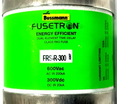 NEW BUSSMANN FRS-R-300 CLASS RK5 FUSE FRSR300