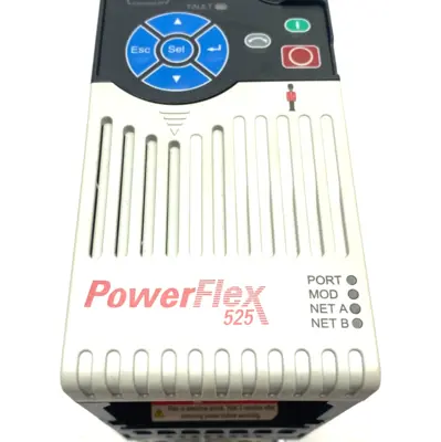 USED ALLEN-BRADLEY SER. A POWERFLEX 525 0.4KW (0.5HP) AC DRIVE 3-PHASE