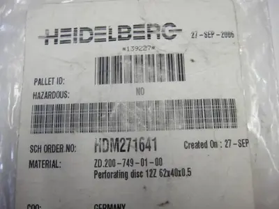USED HEIDELBERG HDM271641