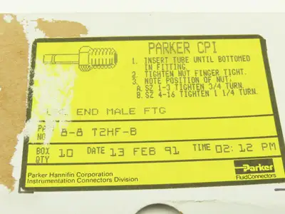 Parker 8-8T2HF-B CPI Tube End Male Adapter 1/2" Tube 1/2" NPT Male Lot of 30