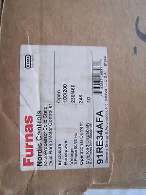 NEW FURNAS NORDIC CONTROLS 91RE34AFA MOTOR CONTROLLER