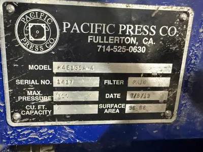 1999 Pacific Press 4 Cubic Foot Filter Press - Plate & Frame | Perry Equipment (8)