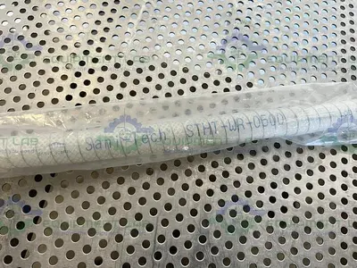 USED SANI TECH STHT-WR-0500 74" SILICONE HOSE W/ 1/2" SANITARY FITTING TO THREADED