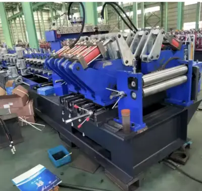 Hydraulic Post Cutting Steel Frame Purlin Roll Forming Machine in China