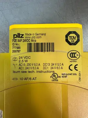 Pilz 777585 PZE X4P SAFETY RELAY 24VDC 4N/O 777585 (4.3.4)