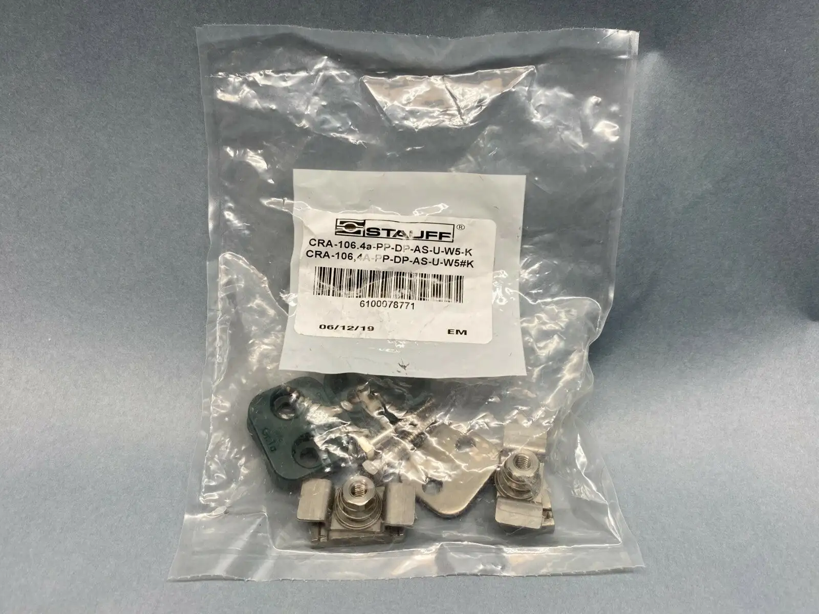 CRA-106.4a-PP-DP-AS-U-W5-K,6100078771 | Stauff CRA-106.4a-PP-DP-AS-U-W5-K Standard Series Rail Clamp Kit 6100078771 - New