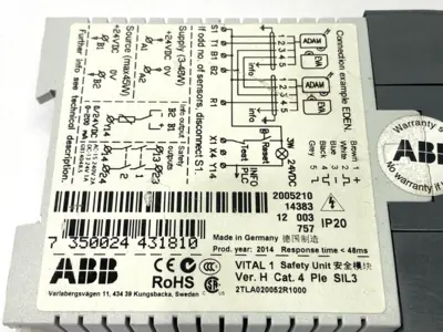 Used ABB VER. H CAT 4 JOKAB SAFETY VITAL 1 SAFETY UNIT Relays & Switches Michigan US | Maverick Industrial Sales #1090858