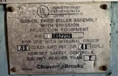 USED 2002 CLEAVER BROOKS CB200