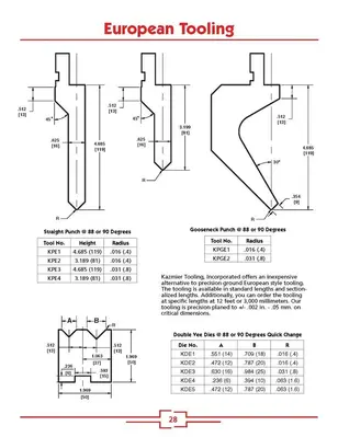 KAZMIER _UNKNOWN_ Press Brake Tooling | Punch Press and Shear (1)