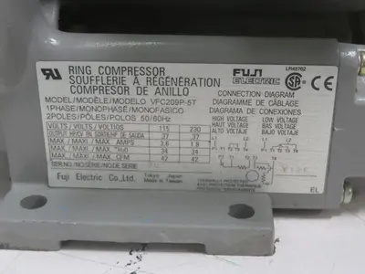 Used FUJI VFC209P-5T Blowers Texas US | Aucto #1459856