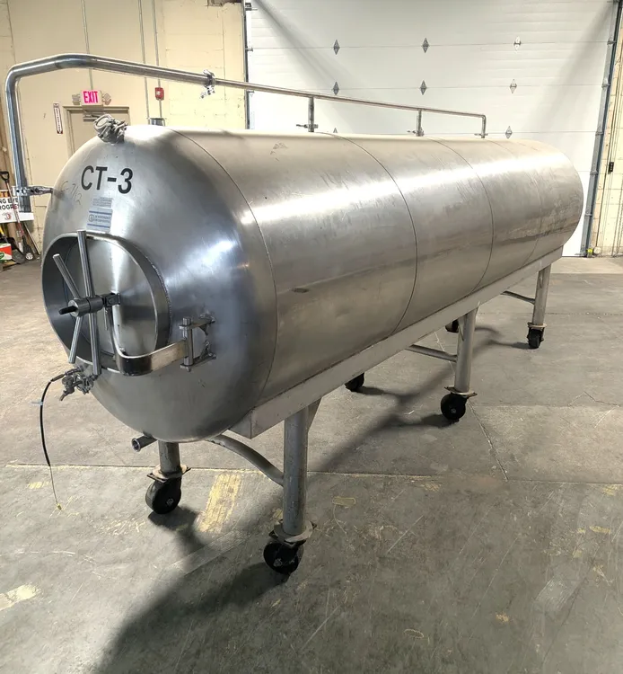 Used JV NORTHWEST INC. 30BBL ( 930 Gallon ) Sanitary Stainless Steel Horizontal Storage Tank Stainless Steel Tanks New Jersey US | EcReCon Inc #788064