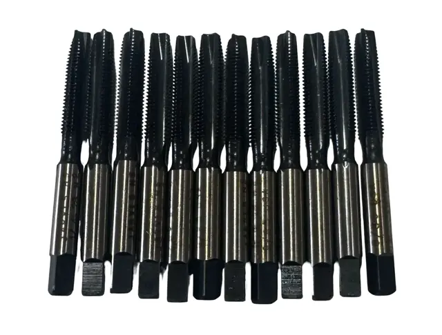1/4"-28 HSS Spiral Point Plug Taps 3 Flute H2 USA Made 12 Pack