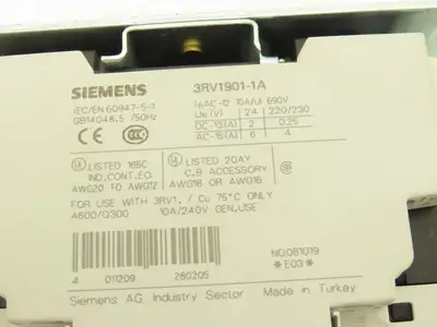 Siemens 3RV1926-2B Door Coupling Rotary Mechanism Circuit Breaker Interlock Kit