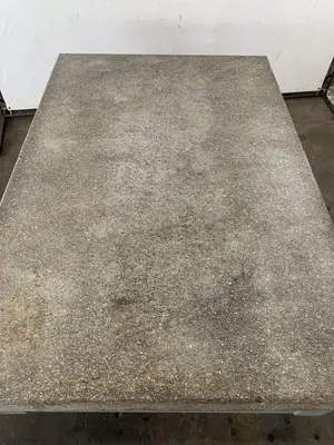 72" X 48" X 12" GRANITE SURFACE PLATE W/STAND. STOCK # 0364124.