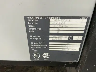 Used HAWKER LG18750F3B Material Handling (misc) Ohio US | HGR 24 #1446073