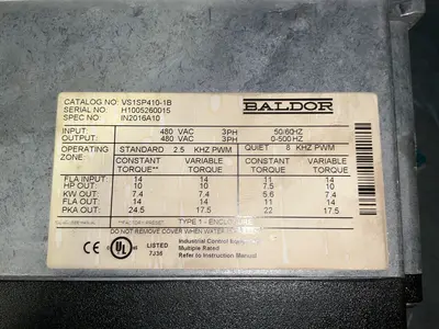 Used BALDOR VS1P4101B Variable Speed Drives Ohio US | HGR 24 #1325940